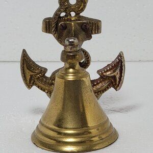 Vintage Brass Anchor Ship Bell